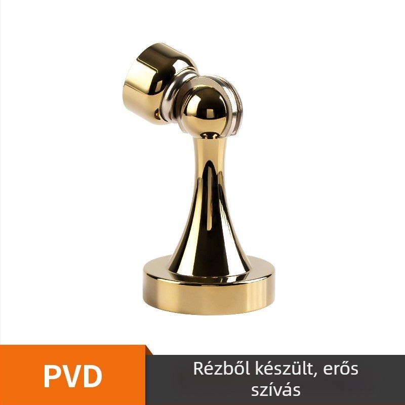 Mágneses ajtóstop réz anyagú, falra szerelhető, modell 881, elektrolitikus felületkezelés