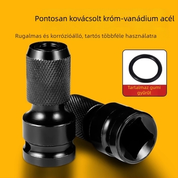 Shouli Elektromos csavarkulcs átalakítófej készlet – univerzális önzáró tokmány, pisztoly fogású fúróhoz – Márka: Shouli; Anyag: Chromium Vanadium Alloy Steel; Felületkezelés: Anti-Rust