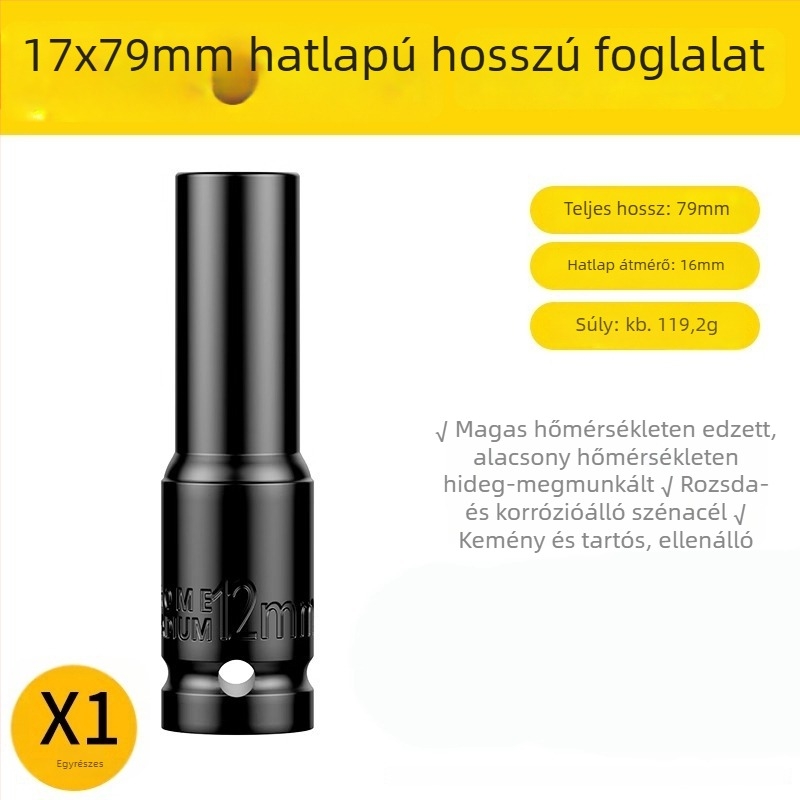 Shouli Elektromos csavarkulcs átalakítófej készlet – univerzális önzáró tokmány, pisztoly fogású fúróhoz – Márka: Shouli; Anyag: Chromium Vanadium Alloy Steel; Felületkezelés: Anti-Rust
