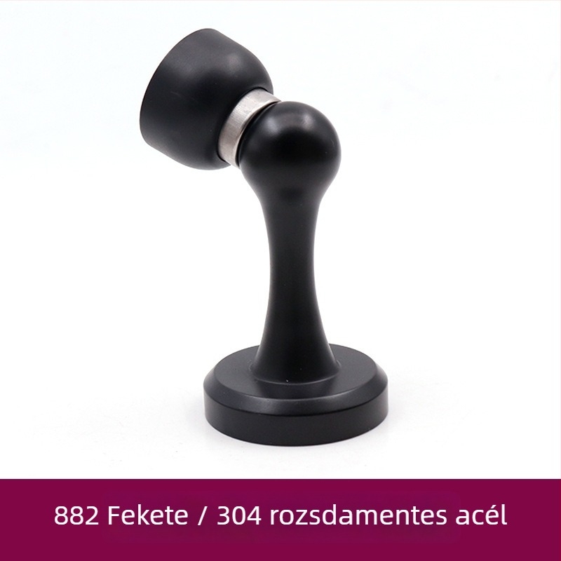 304 rozsdamentes acél ajtóstopper, szálcsiszolt felület, padlóhoz szerelhető, automata működés, modern minimalista stílus