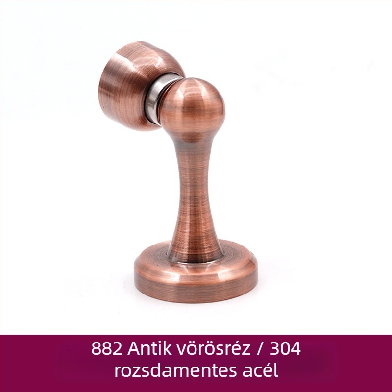 304 rozsdamentes acél ajtóstopper, szálcsiszolt felület, padlóhoz szerelhető, automata működés, modern minimalista stílus