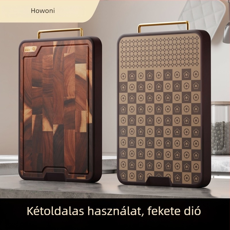 Ebónyból készült tömörfa vágódeszka, antibakteriális és penészálló, konyhai eszköz, élelmiszer-minőség