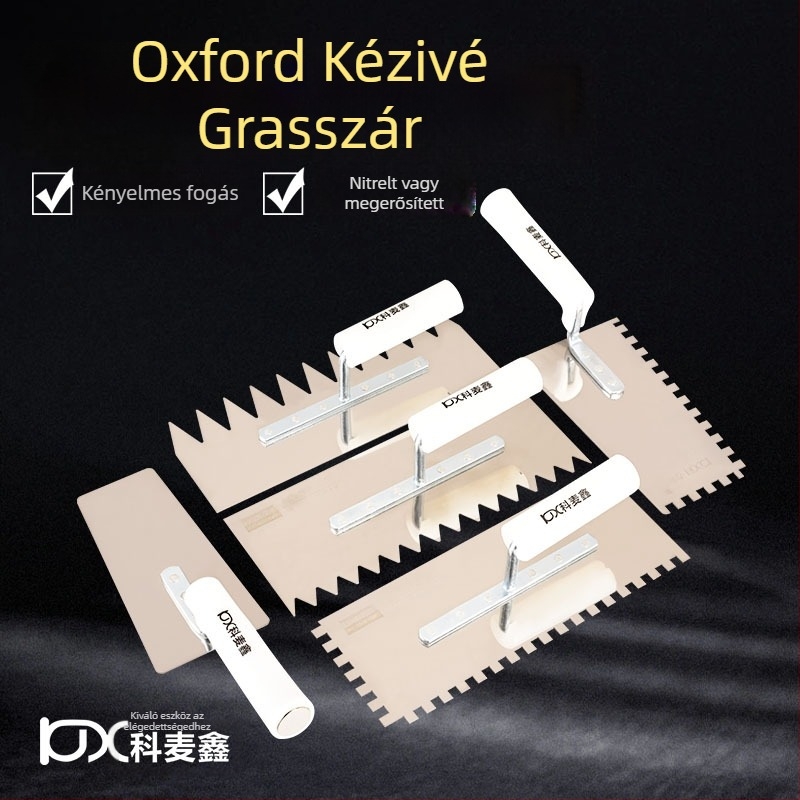 Rozsdamentes acél fogazott glettvas, lapos pengével, Kemaixin márka