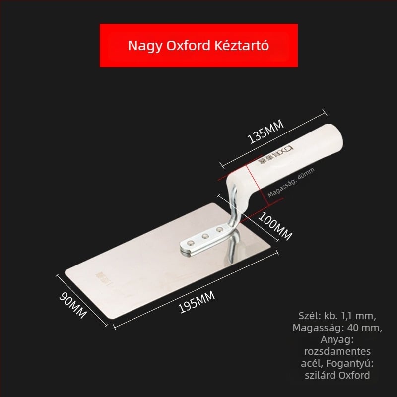 Rozsdamentes acél fogazott glettvas, lapos pengével, Kemaixin márka