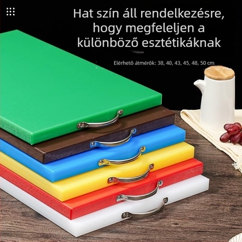 Élelmiszer-minőségű PE antibakteriális és penészálló vágódeszka, színkódolt műanyag konyhai deszka
