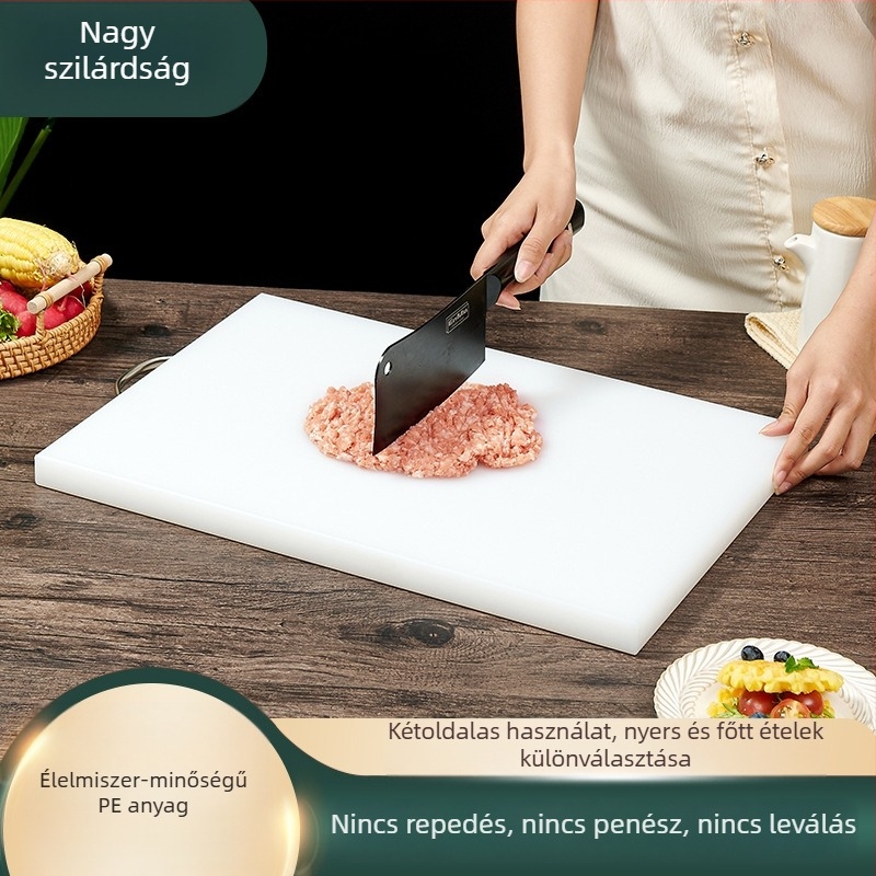 Élelmiszer-minőségű PE antibakteriális és penészálló vágódeszka, színkódolt műanyag konyhai deszka