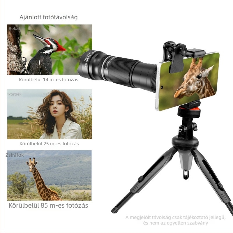 40x mobiltelefonos teleobjektív monokuláris teleszkóp kültéri koncertekhez — 4K felbontás, 36 mm kimeneti pupilla