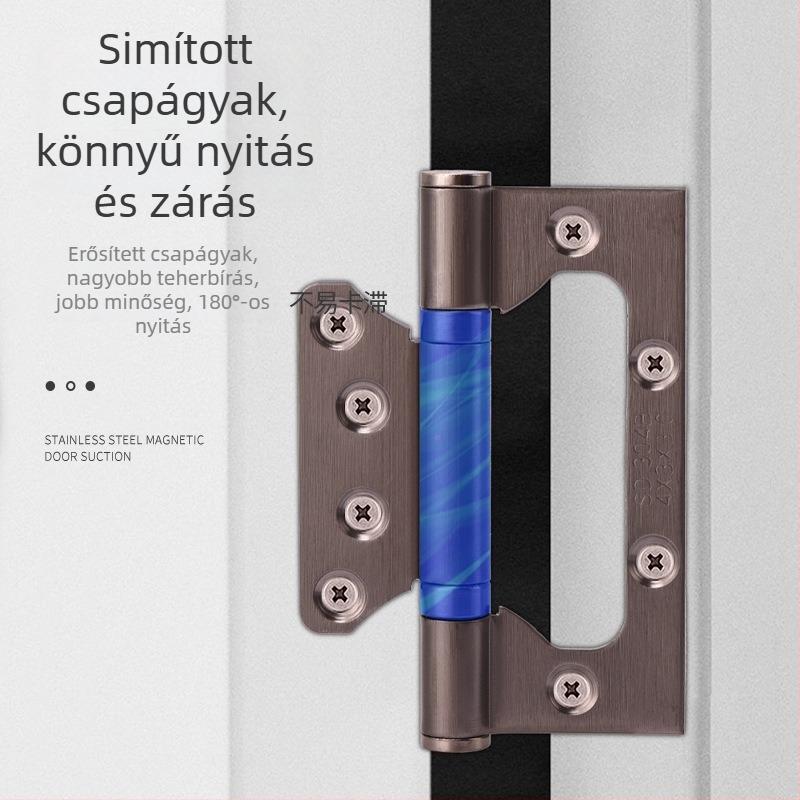 Rozsdamentes acél zsanér HY1, felületkezelés polírozott elektroplattázás, BUTE márka