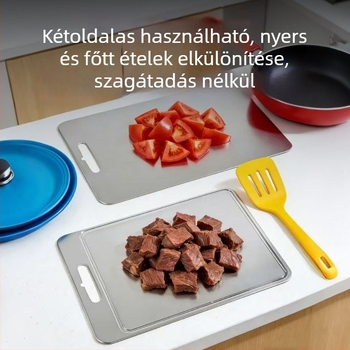 Tiszta titánból készült vágódeszka konyhára – hordozható, összecsukható, kétoldalas, antibakteriális, antifungális, sterilizálható