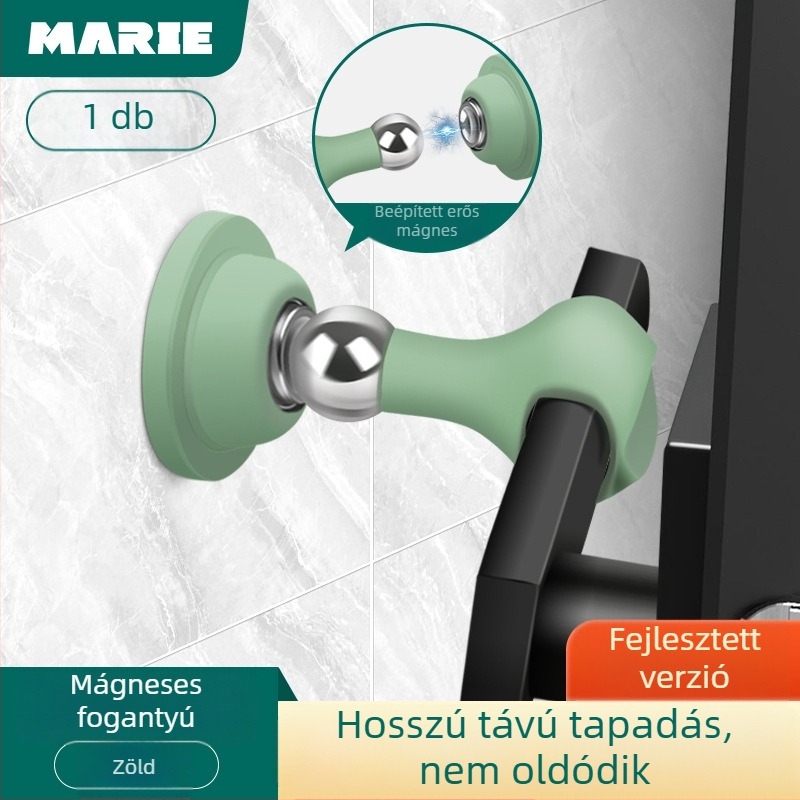Mágneses ajtócsapó, szilikonból, falra szerelve, szilikon felülettel, Macaron modell