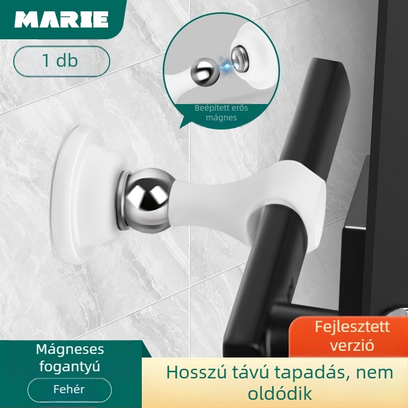 Mágneses ajtócsapó, szilikonból, falra szerelve, szilikon felülettel, Macaron modell