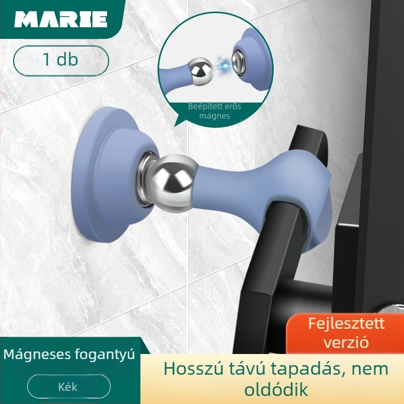Mágneses ajtócsapó, szilikonból, falra szerelve, szilikon felülettel, Macaron modell