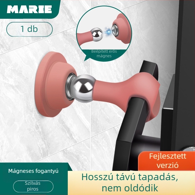 Mágneses ajtócsapó, szilikonból, falra szerelve, szilikon felülettel, Macaron modell