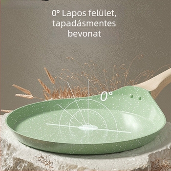 Tapadásmentes serpenyő sütéshez és pirításához, indukciós főzőfelülethez kompatibilis sík aljú serpenyő, sokoldalú konyhai serpenyő reggelire