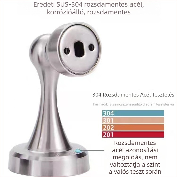 Ajtó stopper 881/882, rozsdamentes acél 304, csiszolt felület, fali szerelés