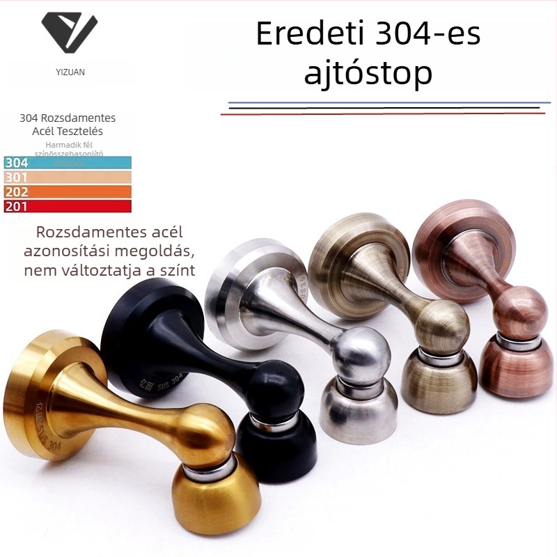 Ajtó stopper 881/882, rozsdamentes acél 304, csiszolt felület, fali szerelés