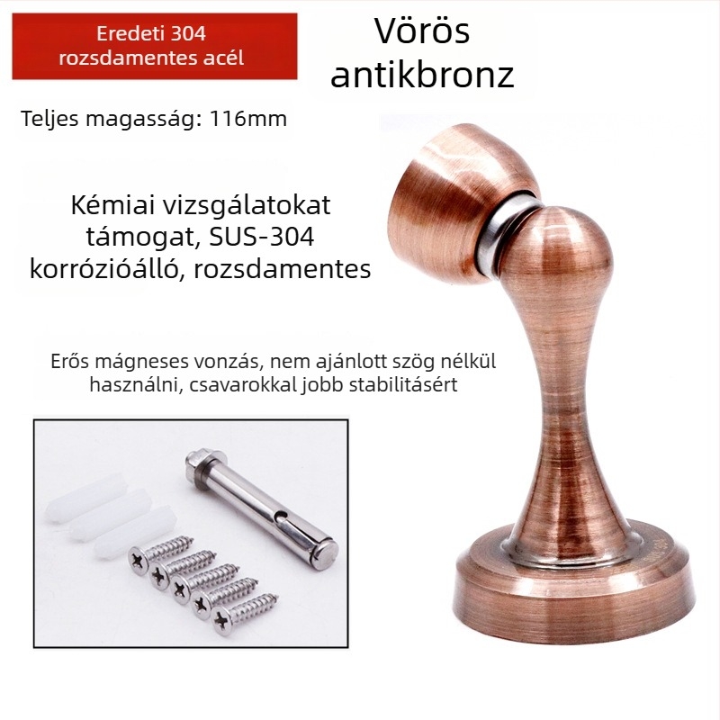 Ajtó stopper 881/882, rozsdamentes acél 304, csiszolt felület, fali szerelés