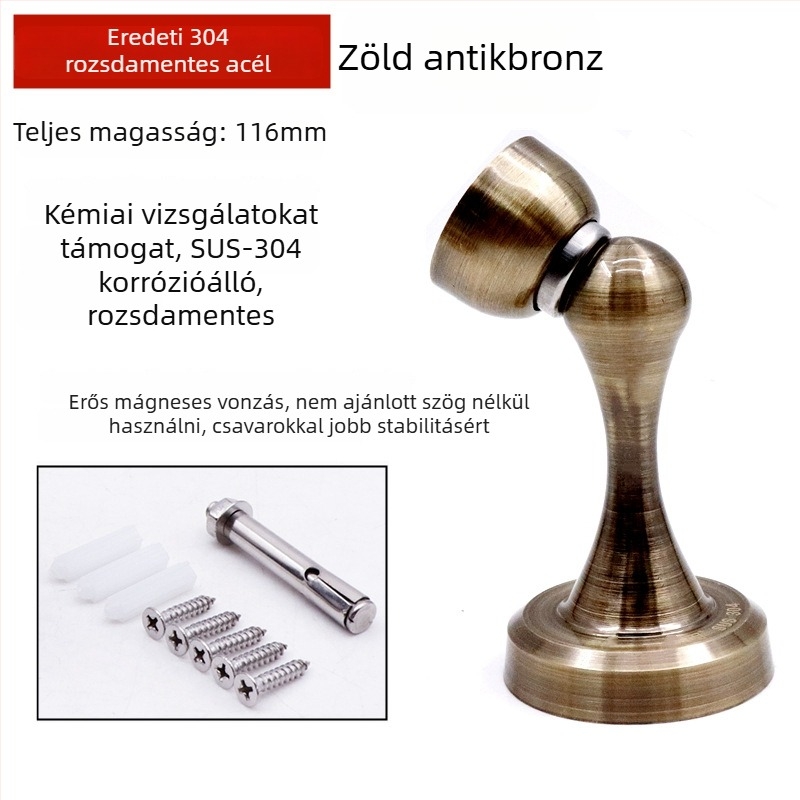 Ajtó stopper 881/882, rozsdamentes acél 304, csiszolt felület, fali szerelés