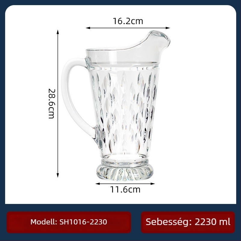 Garbo Daily Use hideg víz kanna gleccser mintával, PC műanyagból, ideális gyümölcsléhez, tejhez, italokhoz és illatos teához