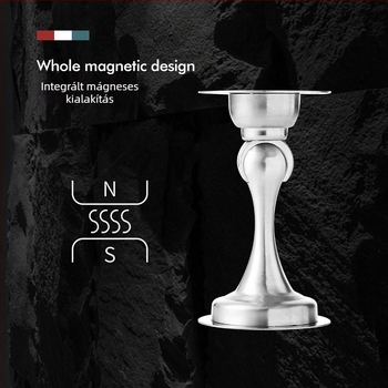 828 Card Magnetic ajtó mágneses stopper, rozsdamentes acélból, falra szerelhető, polírozott és galvanizált felülettel