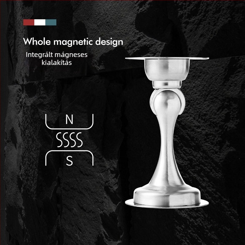828 Card Magnetic ajtó mágneses stopper, rozsdamentes acélból, falra szerelhető, polírozott és galvanizált felülettel
