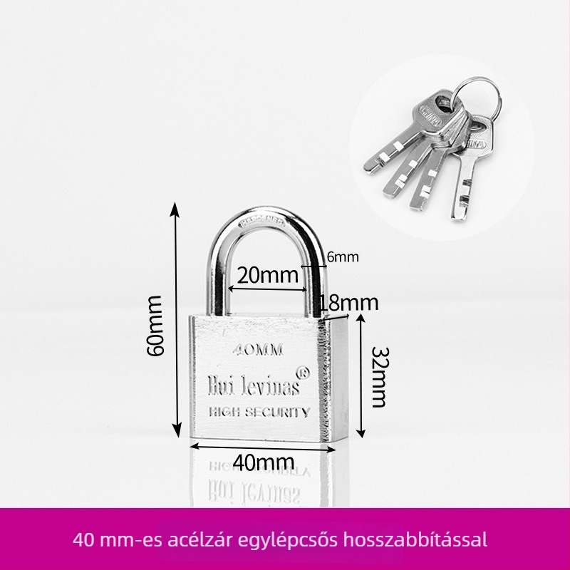 Rozsdamentes acél ajtózár latch, bal és jobb tüskékkel, ezüst felülettel, modern minimalist stílus
