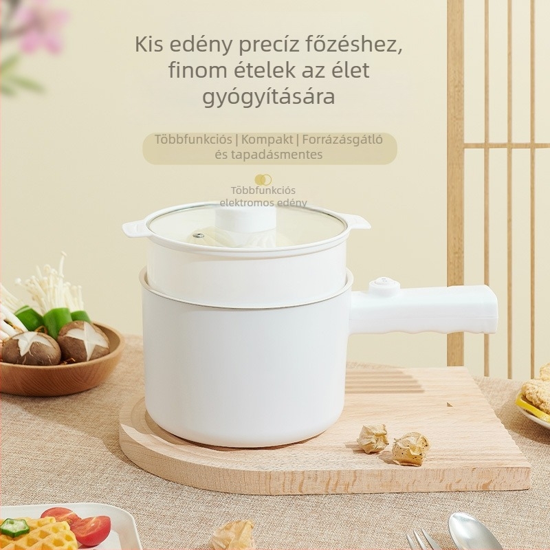 Kompakt elektromos tésztát főző edény – multifunkcionális mini lábas kollégiumi használatra, 1–2 L