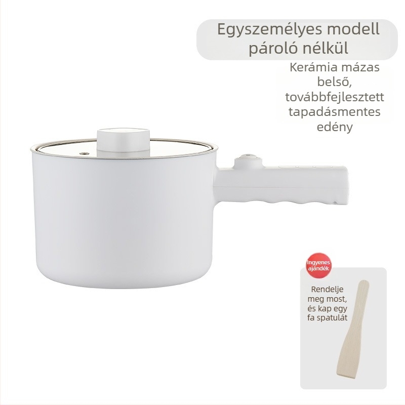 Kompakt elektromos tésztát főző edény – multifunkcionális mini lábas kollégiumi használatra, 1–2 L
