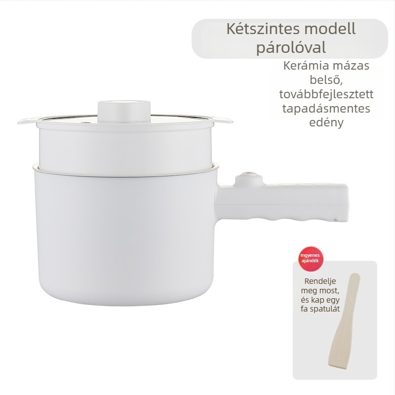 Kompakt elektromos tésztát főző edény – multifunkcionális mini lábas kollégiumi használatra, 1–2 L