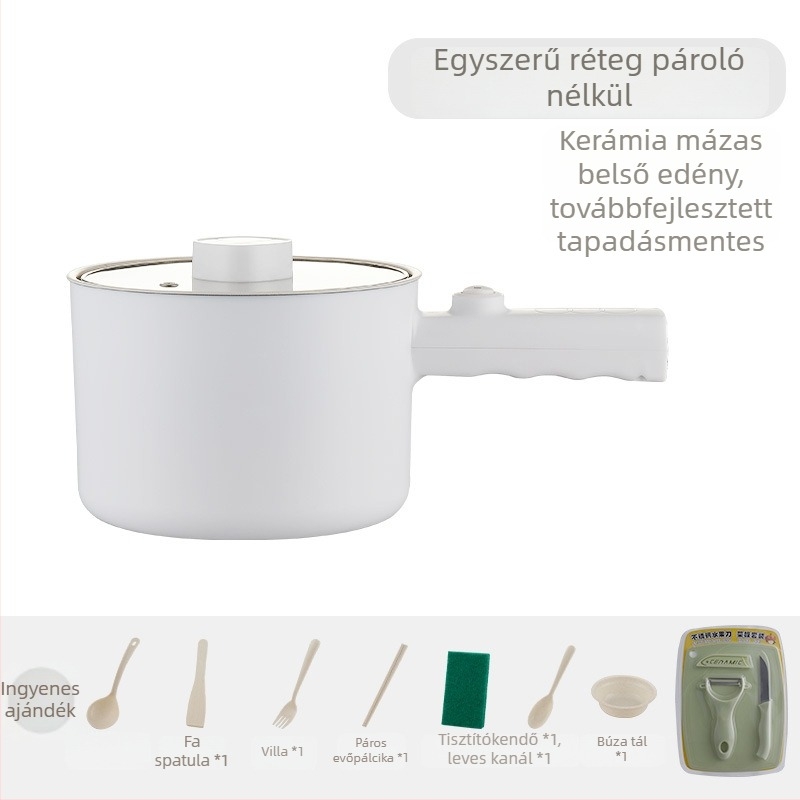 Kompakt elektromos tésztát főző edény – multifunkcionális mini lábas kollégiumi használatra, 1–2 L