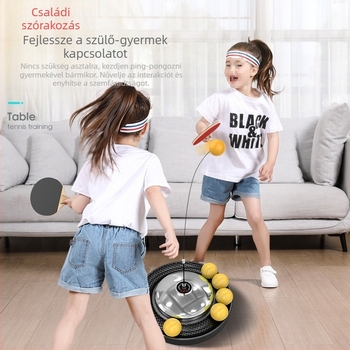 Otthoni használatra tervezett asztalitenisz edző eszköz – önálló edzés, családi játék, 3–5 éveseknek, felnőtt verzió