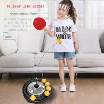Otthoni használatra tervezett asztalitenisz edző eszköz – önálló edzés, családi játék, 3–5 éveseknek, felnőtt verzió