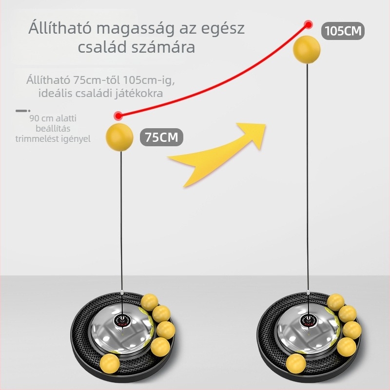 Otthoni használatra tervezett asztalitenisz edző eszköz – önálló edzés, családi játék, 3–5 éveseknek, felnőtt verzió