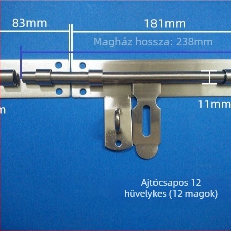 Rozsdamentes acél ajtózár, nehéz kivitel, modell hxs12, felület dróthúzott, márka He Xingshun