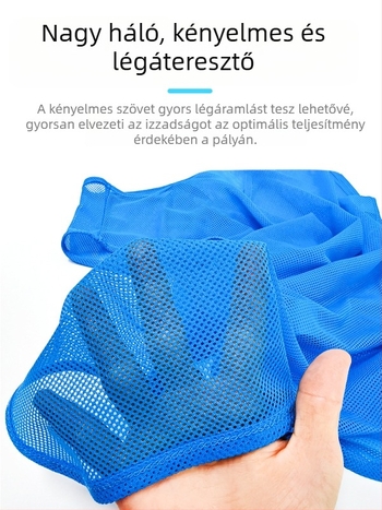 Légáteresztő hálós edzőmellény kosárlabdára és futballra, könnyű csapatuniforma pántokkal és számokkal kültéri tevékenységekhez