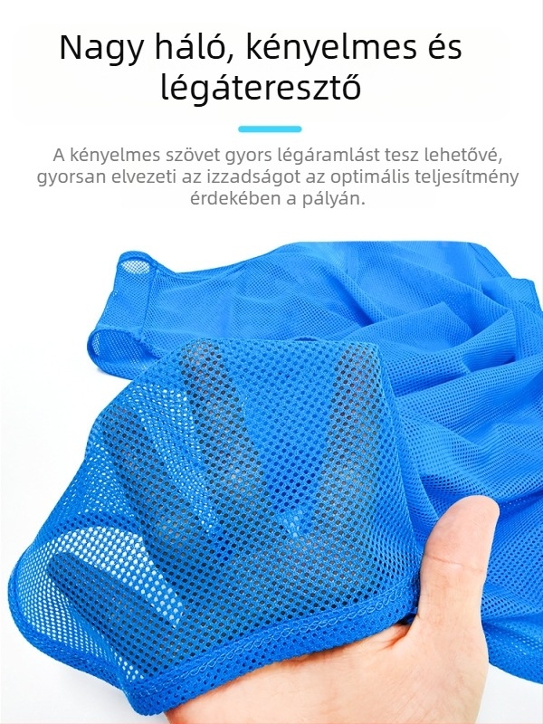Légáteresztő hálós edzőmellény kosárlabdára és futballra, könnyű csapatuniforma pántokkal és számokkal kültéri tevékenységekhez