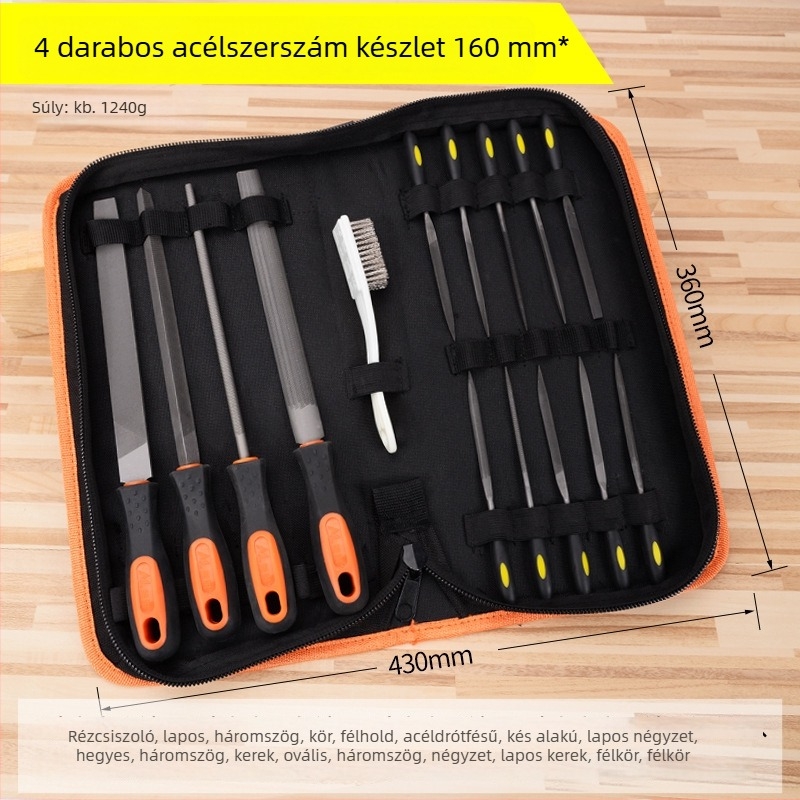 Különféle reszelőkészlet fémipari felhasználásra - csapágyacél, MYTEC/MEC