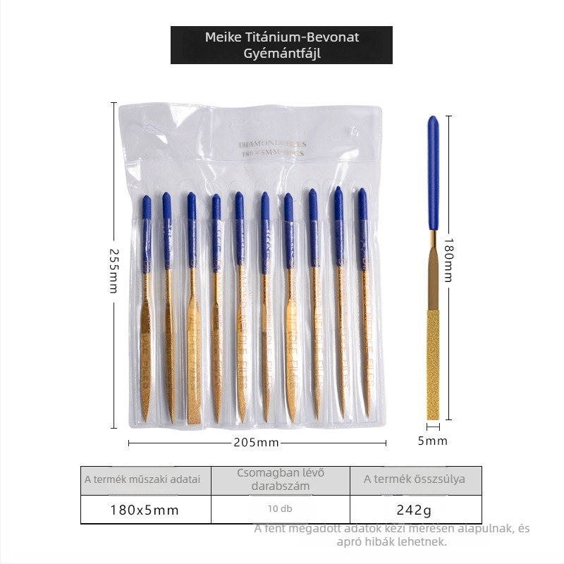 Különféle reszelőkészlet fémipari felhasználásra - csapágyacél, MYTEC/MEC