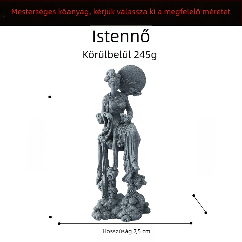 Buddha szobor akváriumi táj dekorációhoz, szintetikus gyanta, kínai stílus, márka Flowers and Apparatus