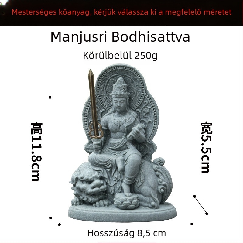 Buddha szobor akváriumi táj dekorációhoz, szintetikus gyanta, kínai stílus, márka Flowers and Apparatus