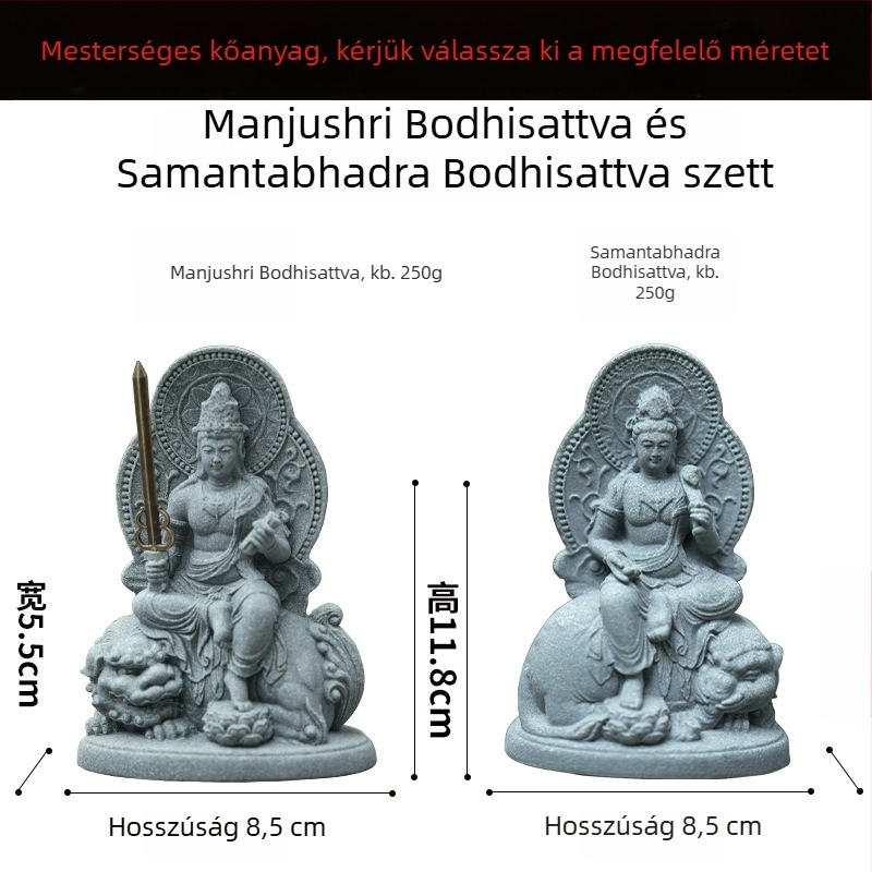 Buddha szobor akváriumi táj dekorációhoz, szintetikus gyanta, kínai stílus, márka Flowers and Apparatus
