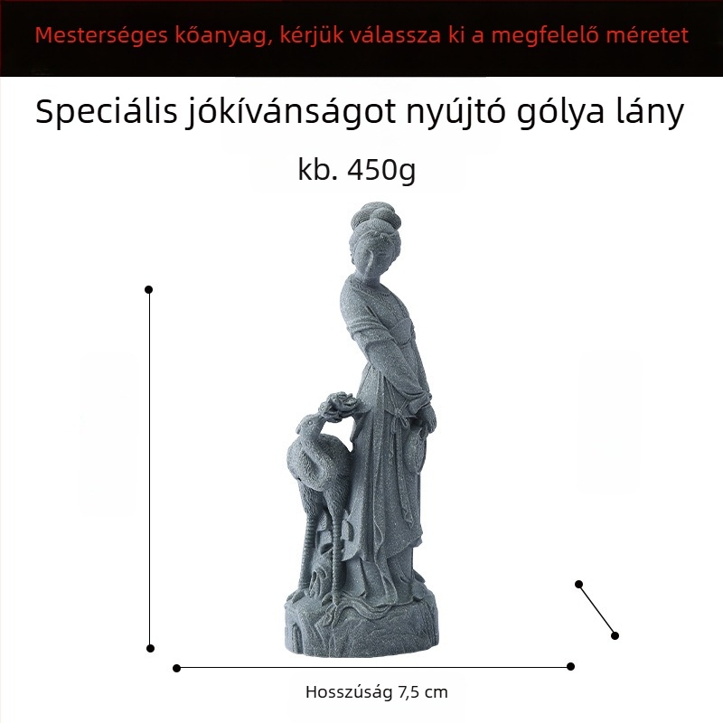 Buddha szobor akváriumi táj dekorációhoz, szintetikus gyanta, kínai stílus, márka Flowers and Apparatus