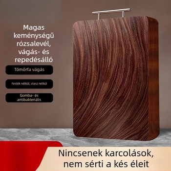 Rózsafa tömörfa vágódeszka, csúszásmentes, antibakteriális, gombásodás elleni, egyszerű és modern stílus