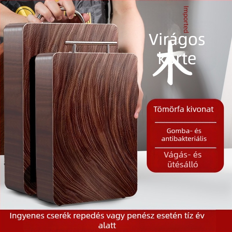 Rózsafa tömörfa vágódeszka, csúszásmentes, antibakteriális, gombásodás elleni, egyszerű és modern stílus