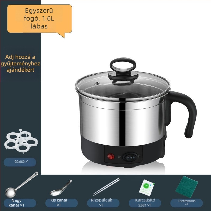 Rozsdamentes acélból készült elektromos főzőedény – többfunkciós, kivehető és mosható belső tartállyal