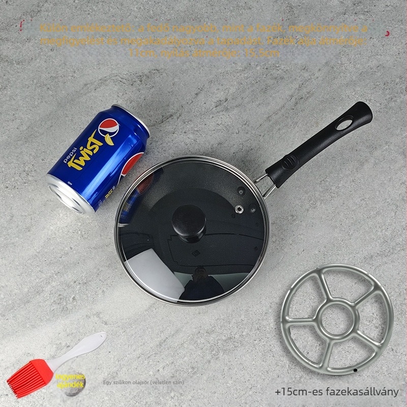 Trendy Cube Mini Tapadásmentes tojásserpenyő edzett üveggel fedővel – Finom vas, univerzális tűzhely kompatibilis