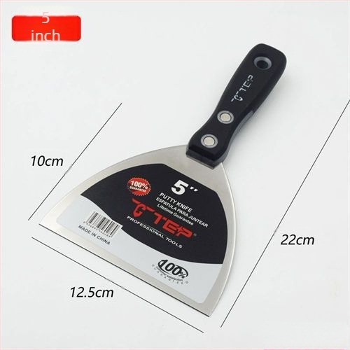 Rozsdamentes acél vakoló kés vastagított élű, eszköz a falak gletteléséhez