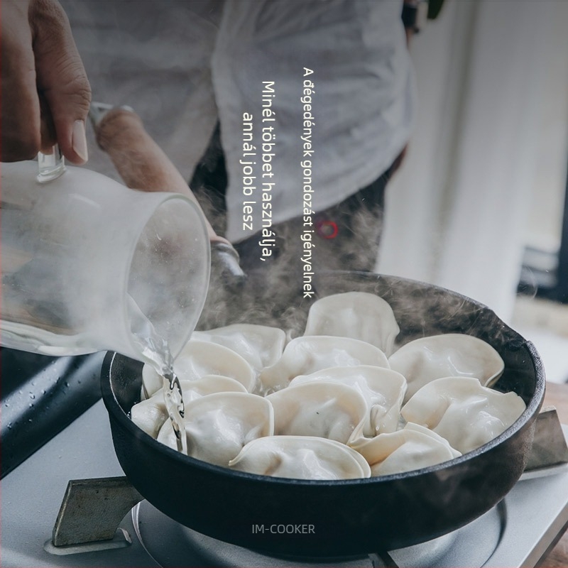 Bevonat nélküli vas serpenyő, kis méretű, tojásokhoz, palacsintákhoz, steakhez és gombócokhoz