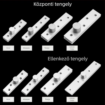 Owima középső tengely fa ajtókhoz és szekrényajtókhoz, rozsdamentes acél, csiszolt felület