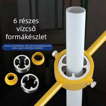 6 részes készlet PPR műanyag csövekhez: csőmenetoló és menetek készítésére szolgáló eszközök